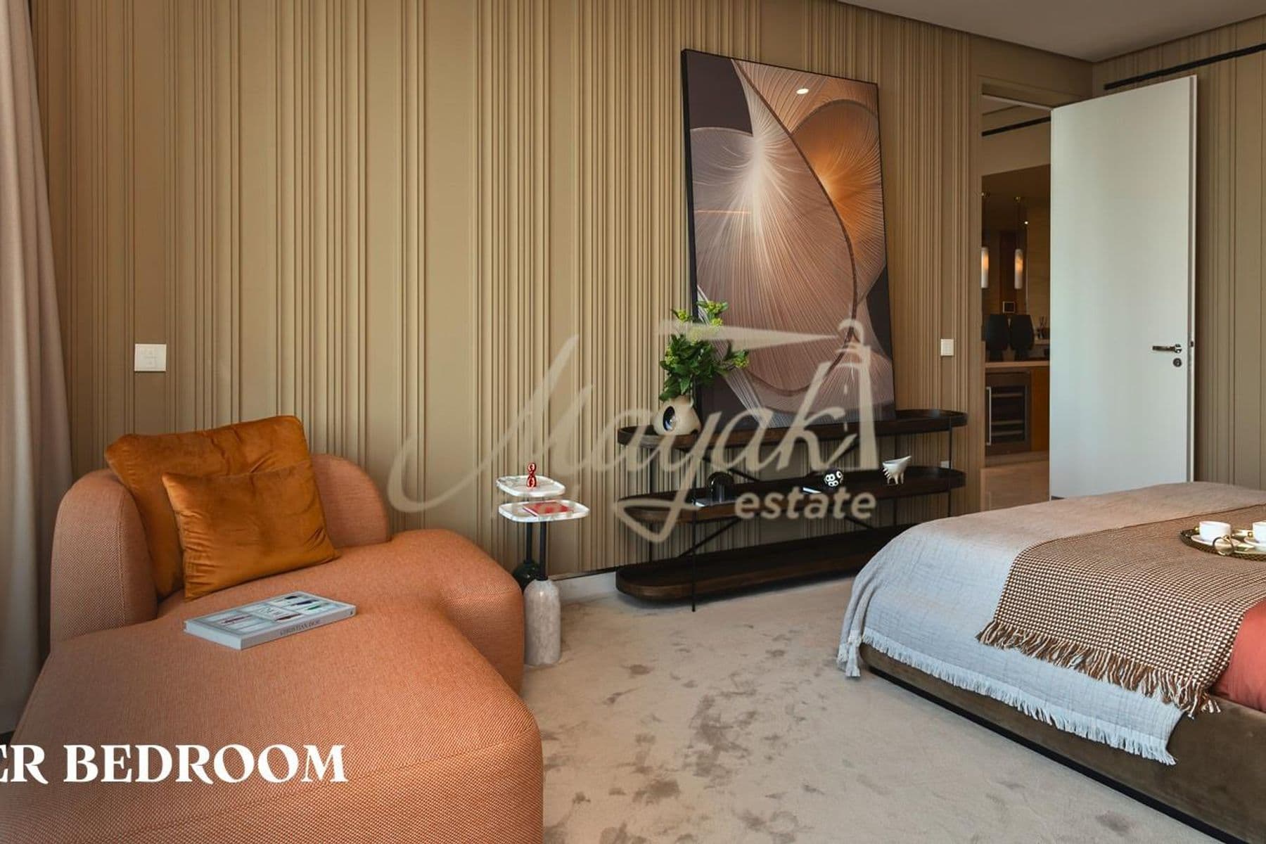 Потрясающая, полностью меблированная 2-комнатная квартира с видом на море, уникальным дизайном и высококачественными материалами.