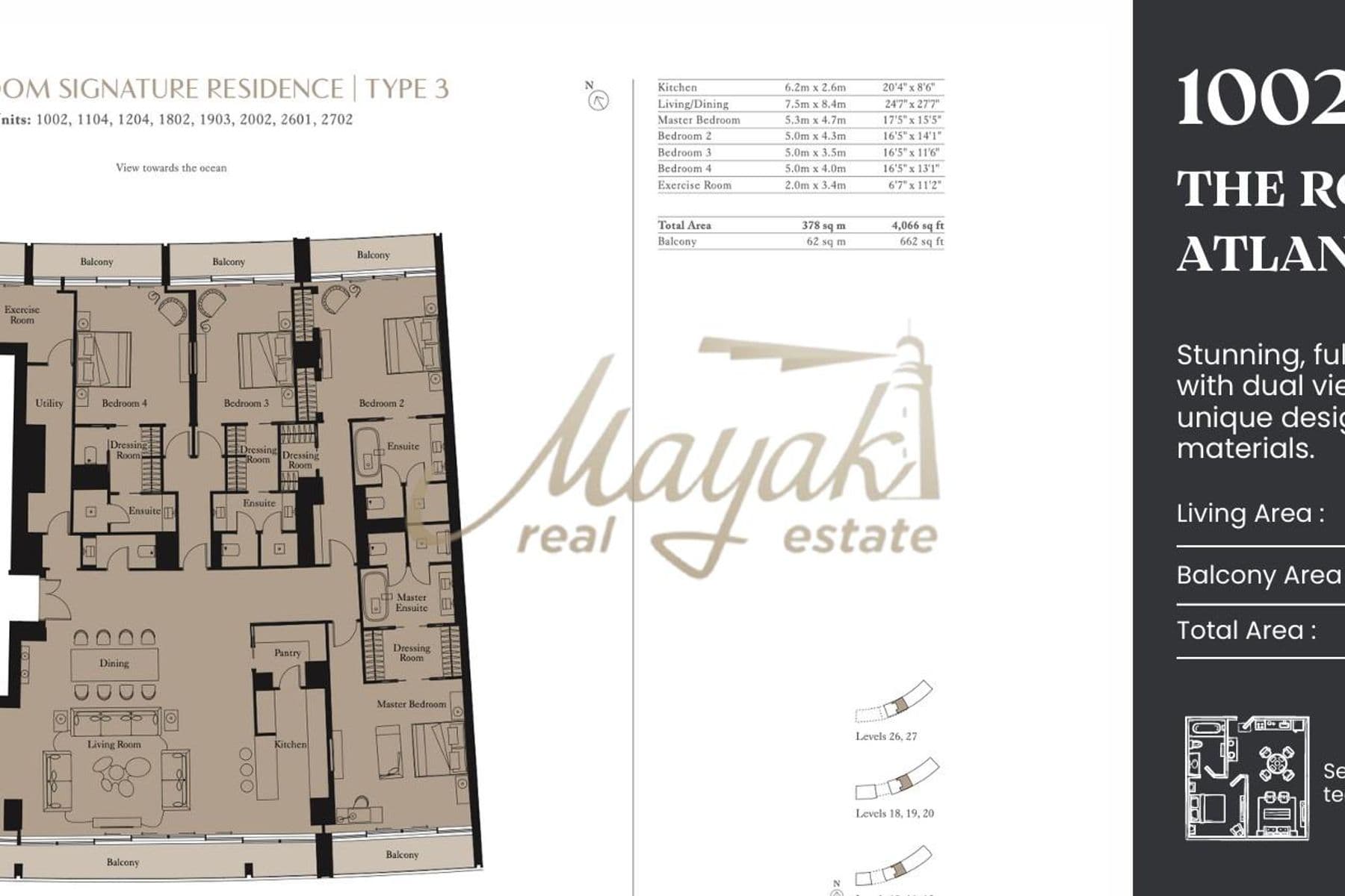 Потрясающая, полностью меблированная 4-комнатная квартира с двойным видом, уникальным дизайном и высококачественными материалами.