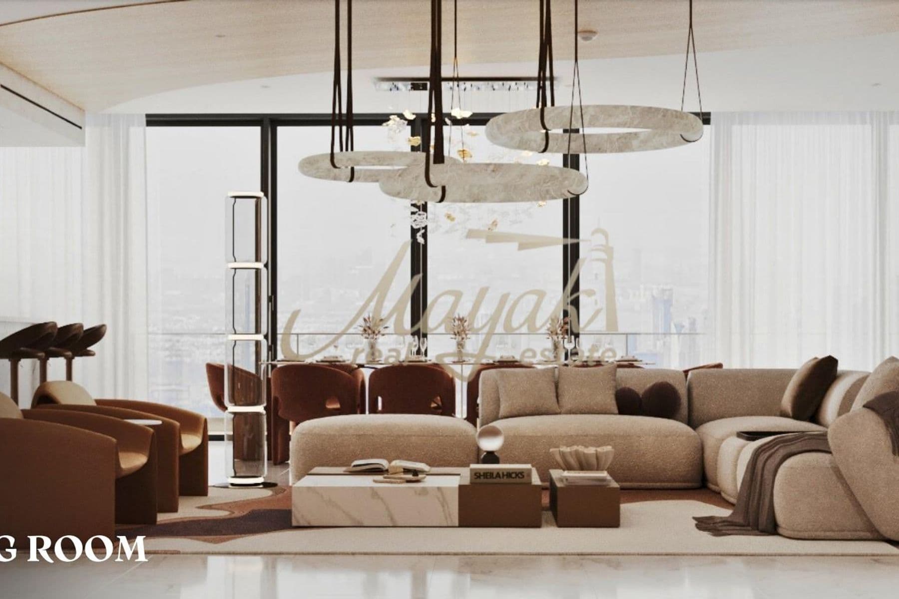 Потрясающая, полностью меблированная 4-комнатная квартира с двойным видом, уникальным дизайном и высококачественными материалами.