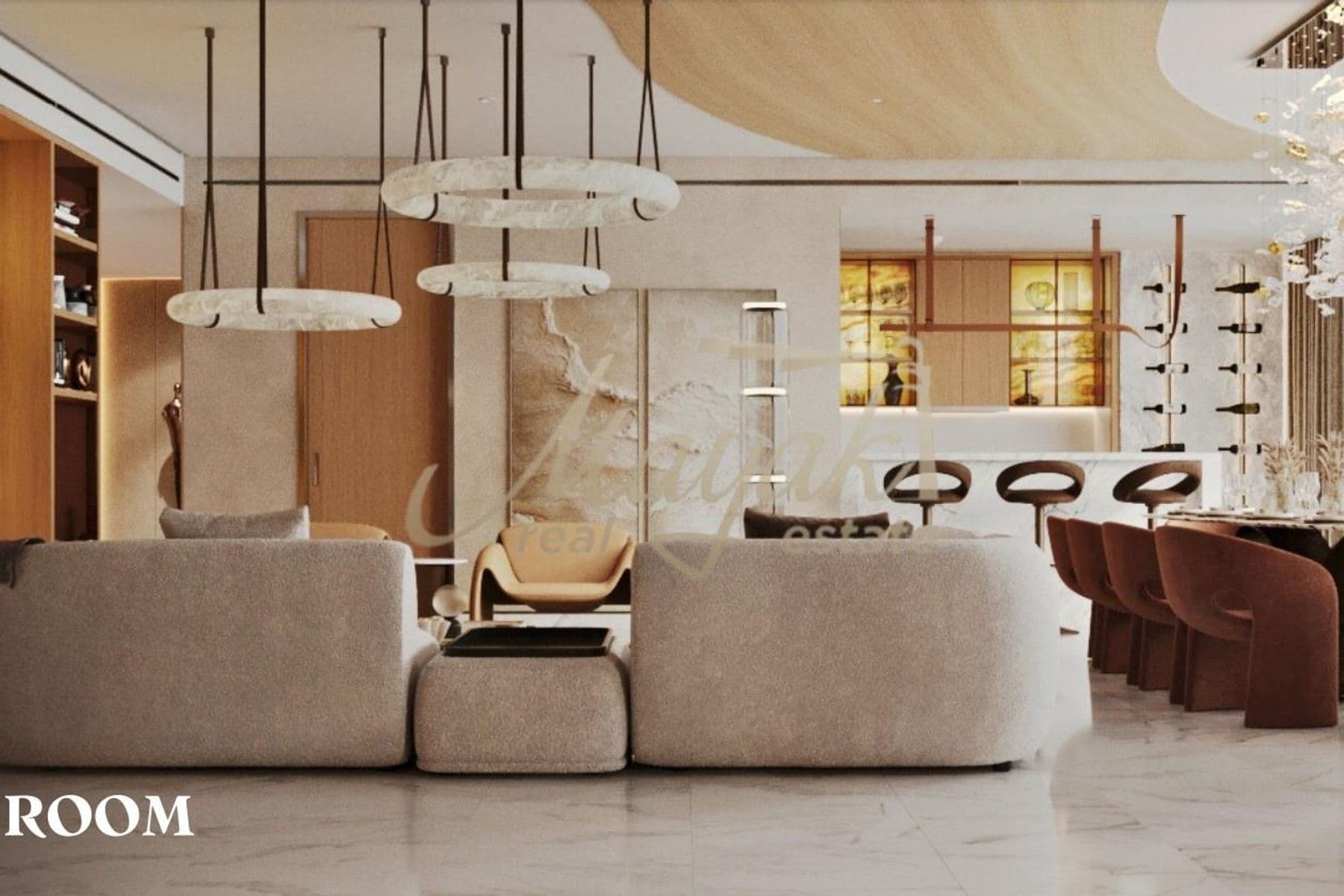 Потрясающая, полностью меблированная 4-комнатная квартира с двойным видом, уникальным дизайном и высококачественными материалами.