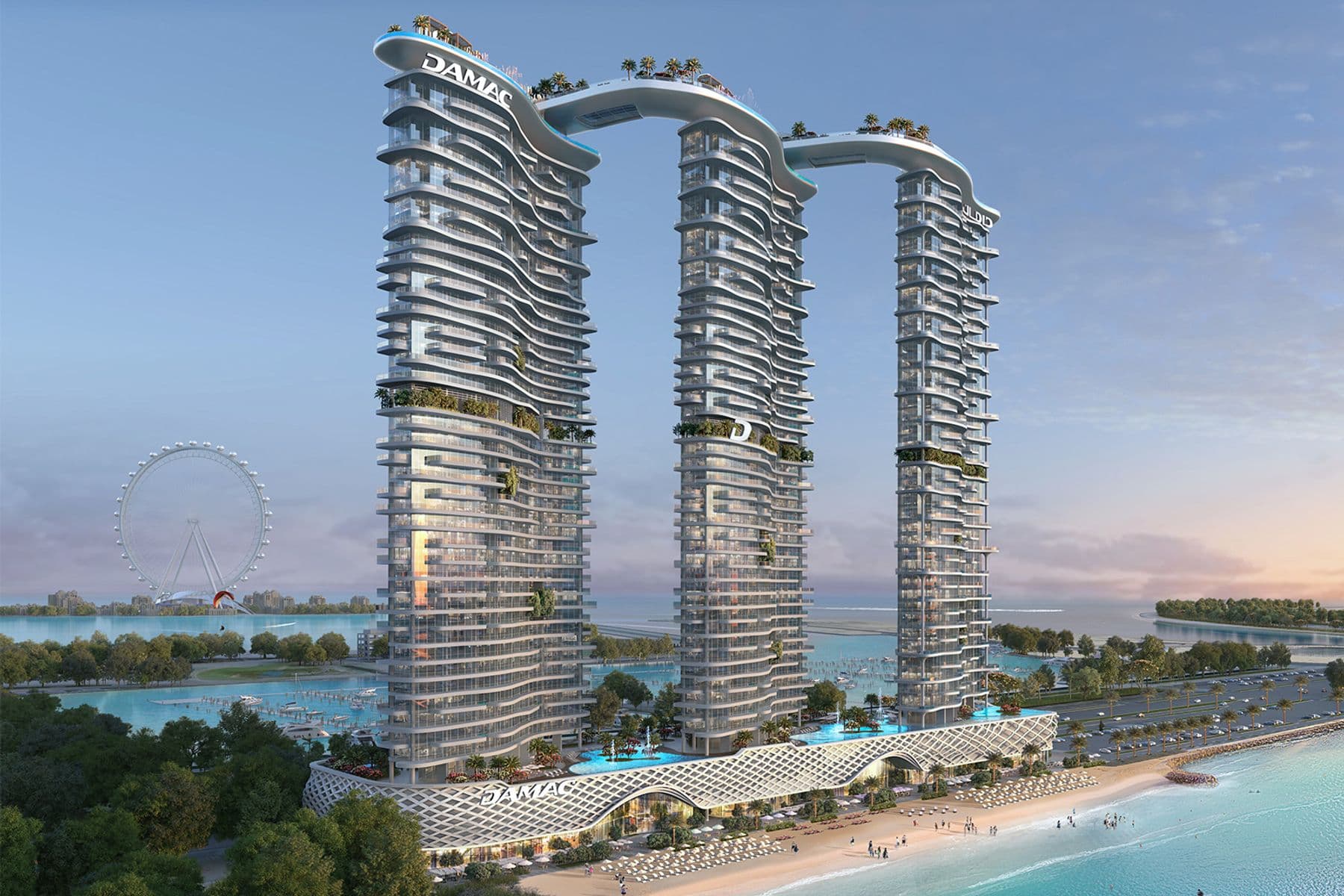 Роскошная фирменная квартира с 1 спальней на продажу в Damac Bay Tower C