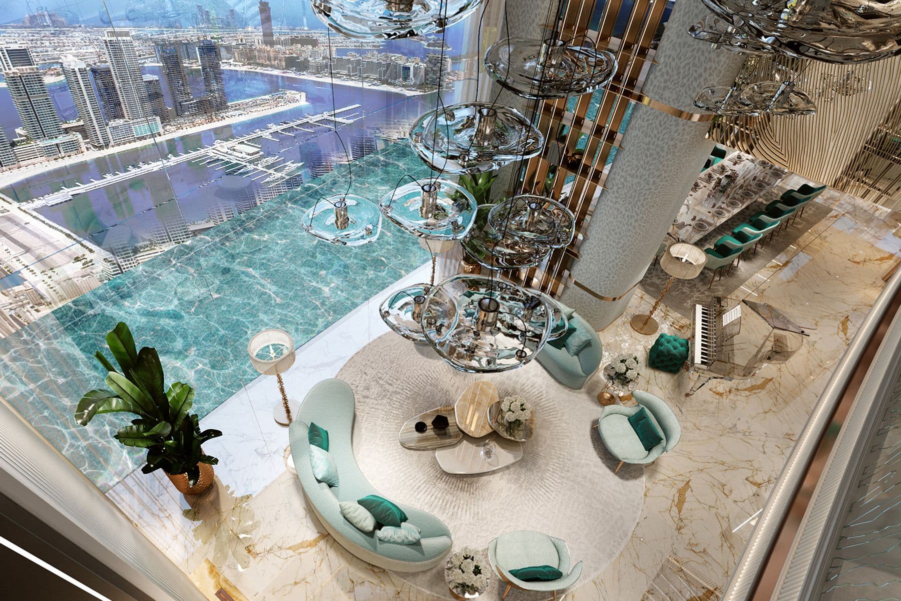 Роскошная фирменная квартира с 1 спальней на продажу в Damac Bay Tower C