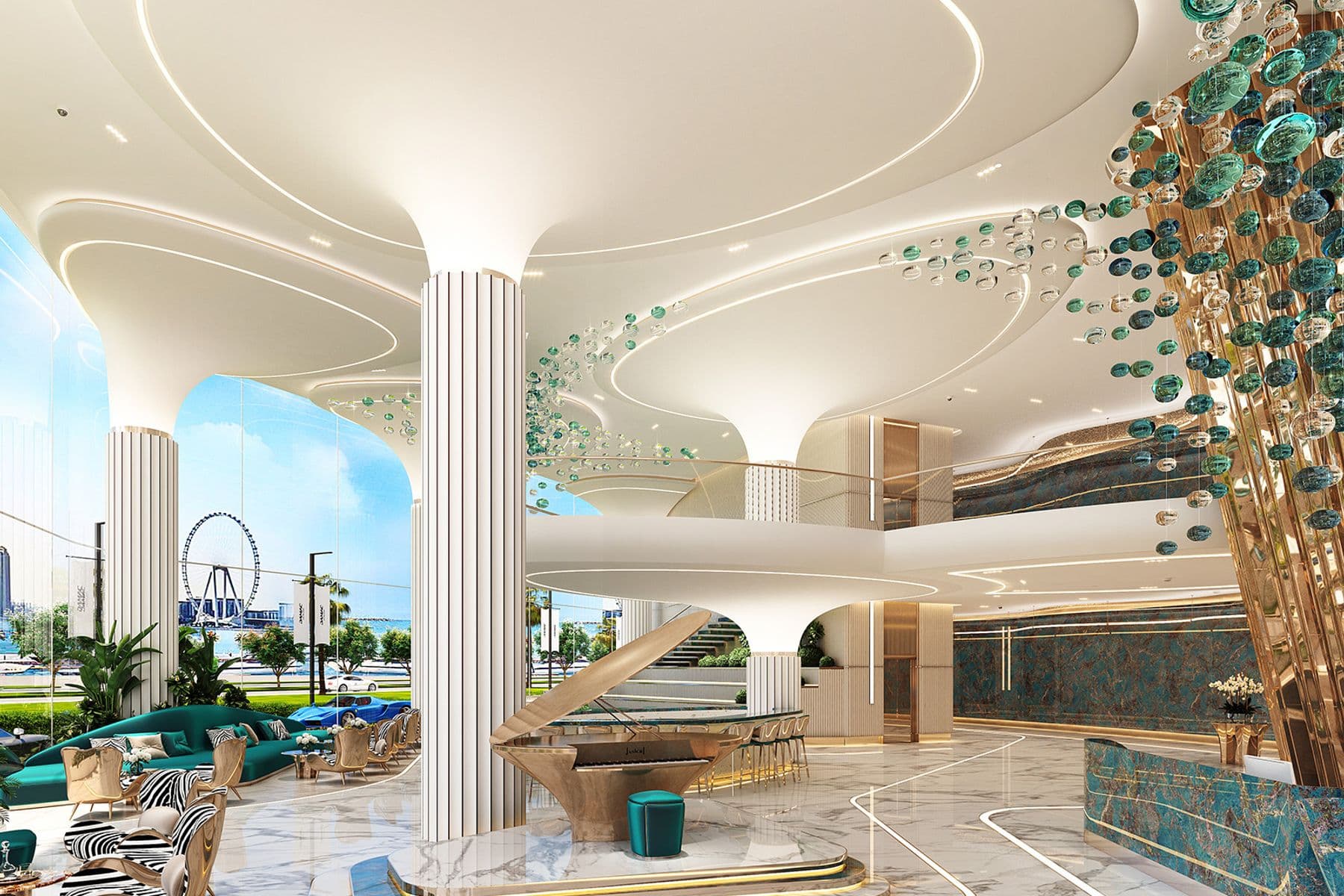 Роскошная фирменная квартира с 1 спальней на продажу в Damac Bay Tower C