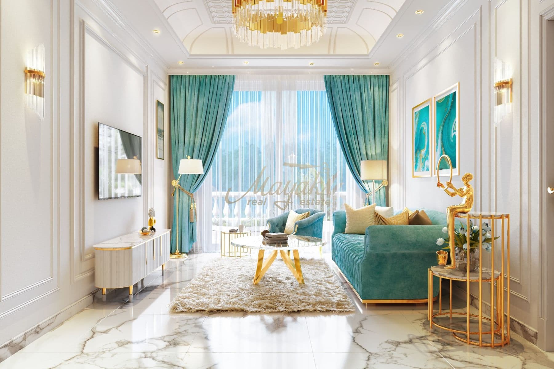 Роскошная 1-комнатная квартира с частным бассейном | Vincitore Aqua