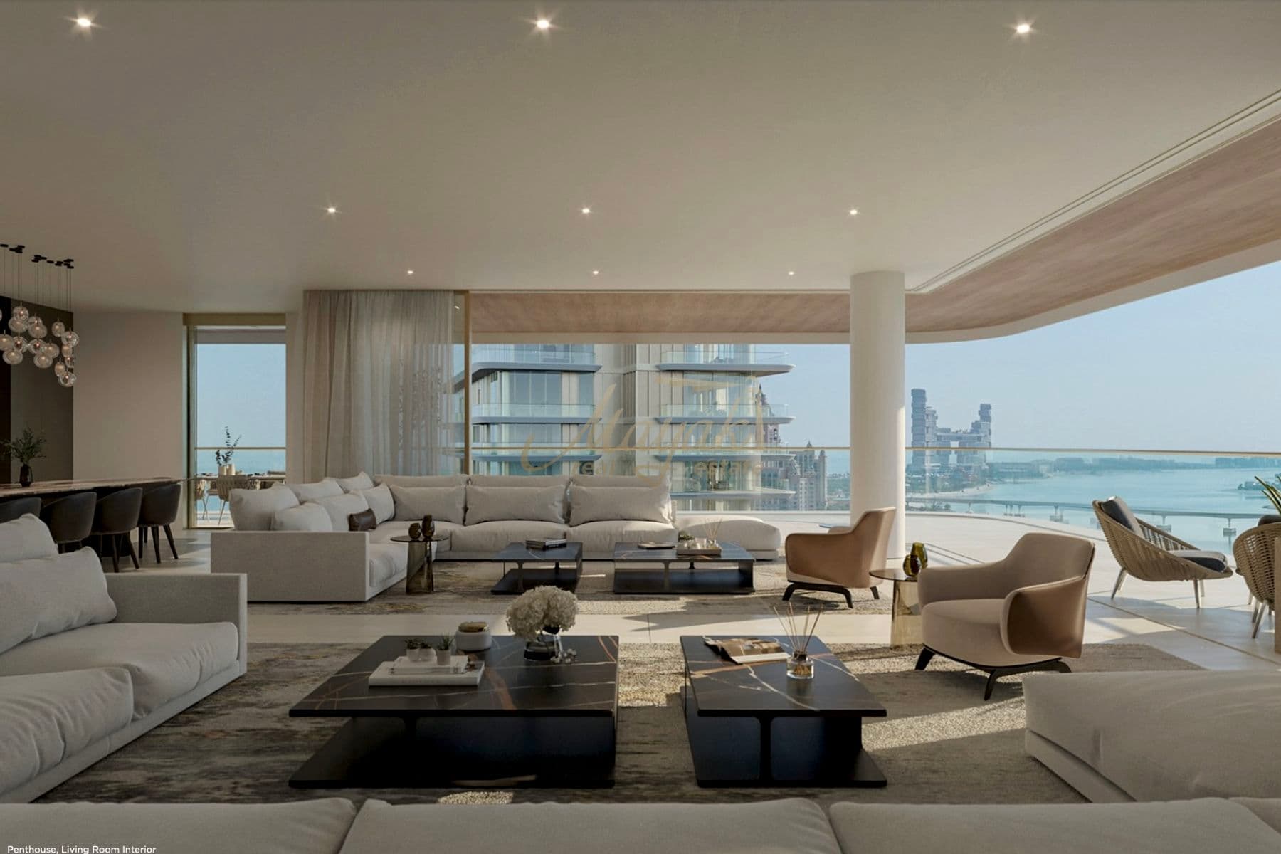 Трехкомнатная квартира | Вид на Палм-Джумейра |