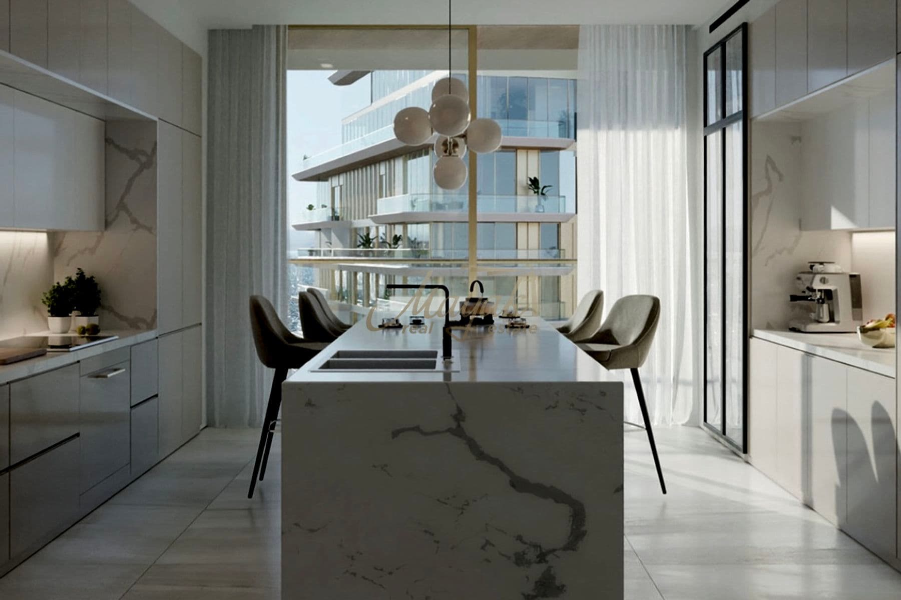 Трехкомнатная квартира | Вид на Палм-Джумейра |