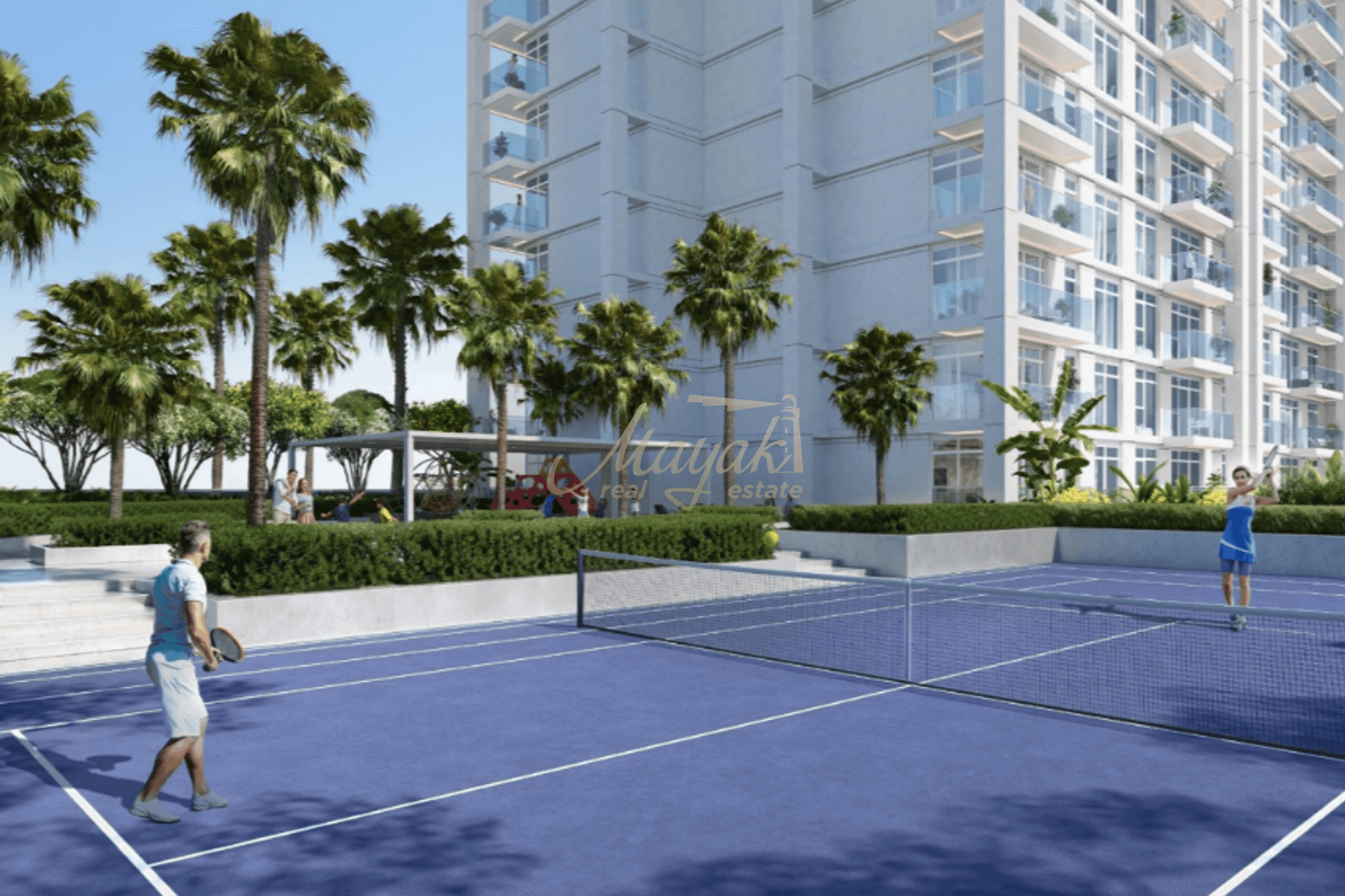 Современные апартаменты на набережной в здании 2 Bluewaters Bay