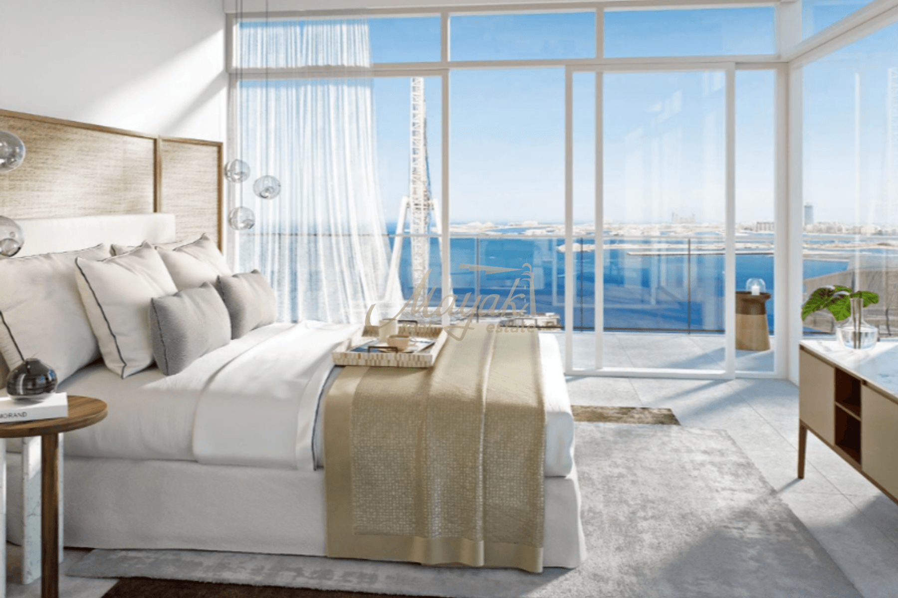 Современные апартаменты на набережной в здании 2 Bluewaters Bay