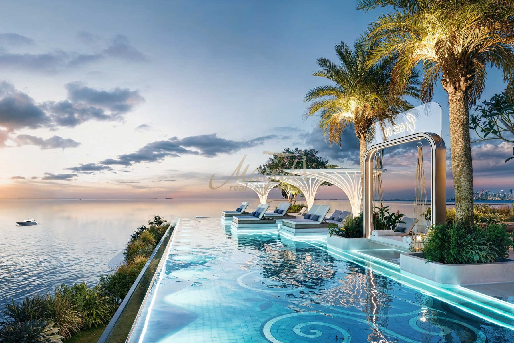 Современная изысканная квартира с 4 спальнями | Вид на горизонт | Морской город