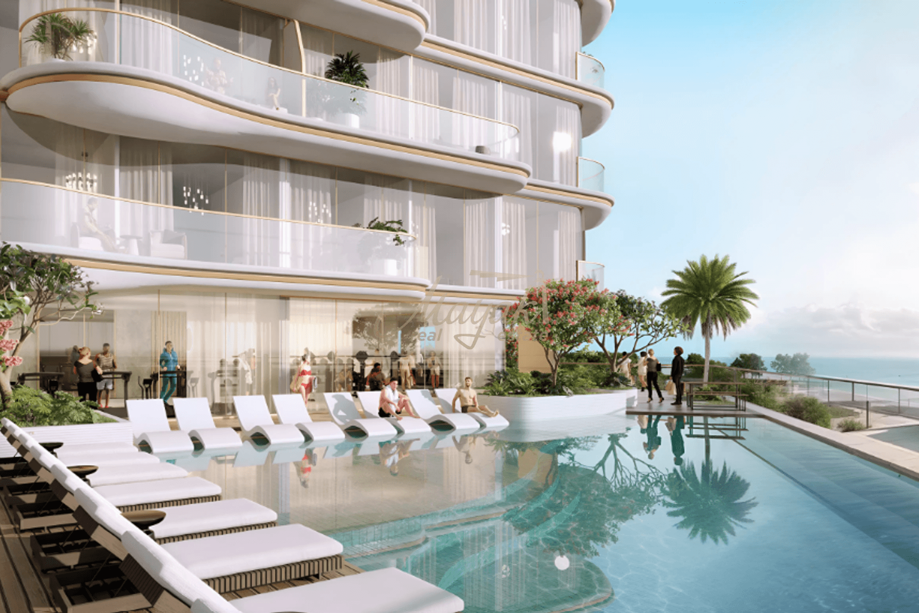 Beach Walk Phase 4 | Двухуровневая квартира с 3 спальнями | Острова Дубая