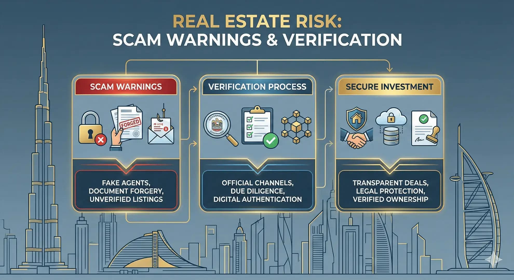 Real Estate Risks Illustration Real Estate Risks Illustration